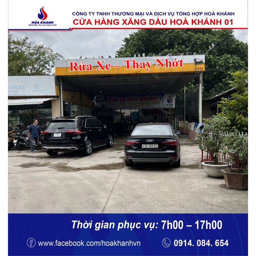 Dịch vụ rửa xe - thay nhớt  Hòa Khánh 01