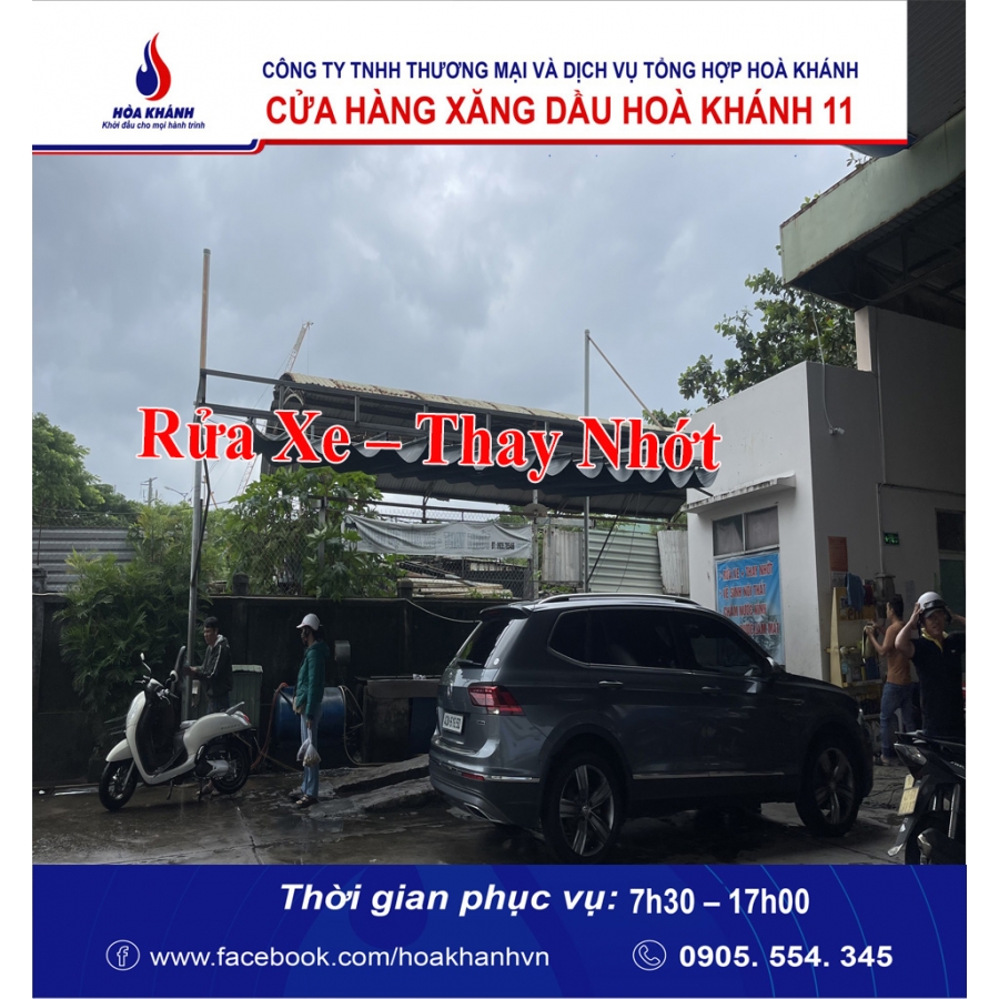 Dịch vụ rửa xe - thay nhớt Hòa Khánh 11