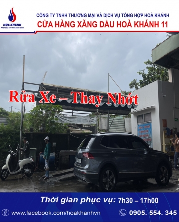 Dịch vụ rửa xe - thay nhớt Hòa Khánh 11